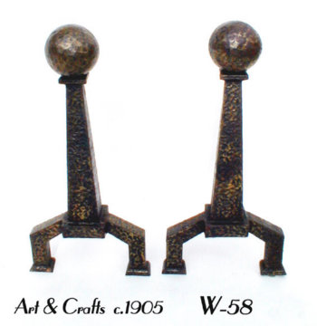 Arts & Crafts Antique Andirons