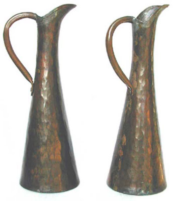 Hand Wrought Plannished Pitchers