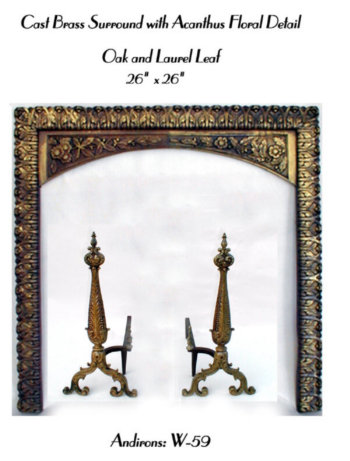 Bronze Surround with Laurel and leafy decoration