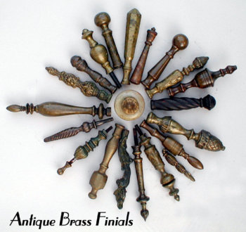Brass, Bronze, Iron, and Marble Antique Finials