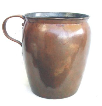 Antique hand wrought Copper Pitcher