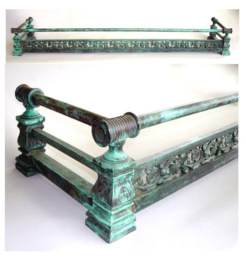 Green Patina with leafy decoration