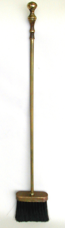 Fireplace Brush with Antique Brass Finial