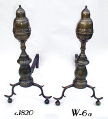 Lemon Top Antique Andiron