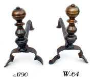 Dutch Antique Andirons  - New Amsterdam 
