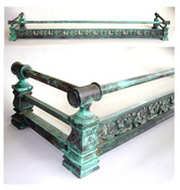 Green Patina with leafy decoration